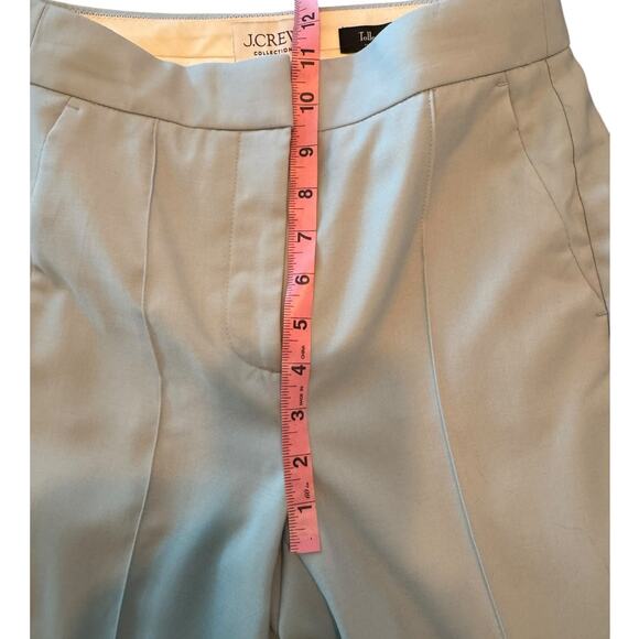 NWT J. Crew Full Length Wide Leg Tuxedo Pant in Italian Wool Fresh Air Blue 0 - Picture 13 of 15